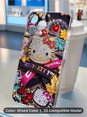 Hello Kitty Crystal Bling Phone Case for IPhone 17 Pro